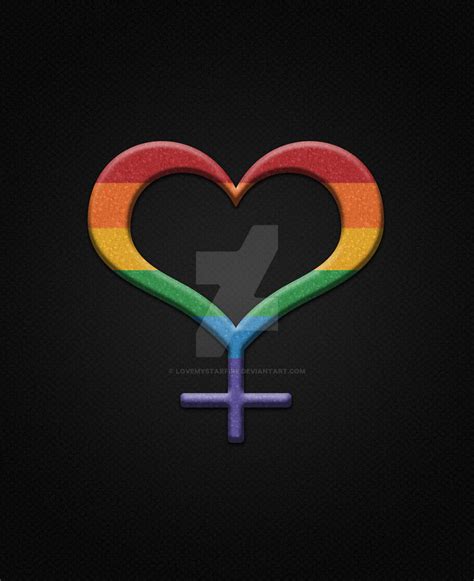 lesbian pride female gender symbol by lovemystarfire on deviantart