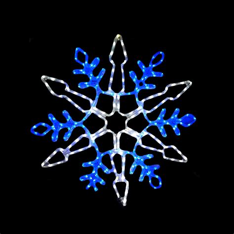 Christmas Led Motif Blue White Snowflake 78x73cm Indoor Outdoor Displa