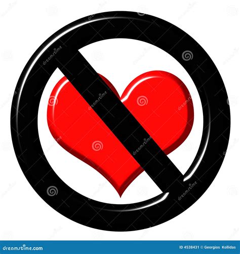 3d Anti Love Sign Stock Illustration Illustration Of Abstain 4538431