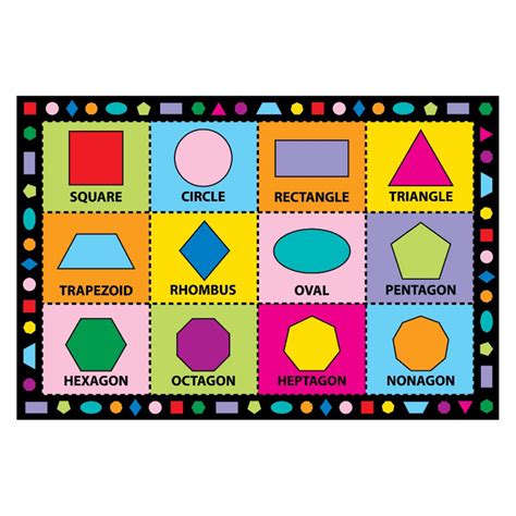 Learn the different parts of the circle and other properties. Fun Rugs Shapes Kids' Rug, Multi-Color - Walmart.com ...