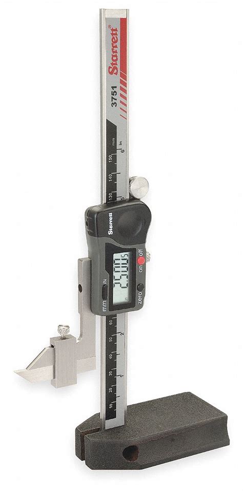 Starrett Digital Height Gauge Series 3751 Range 0 In To 6 In0 Mm To