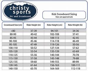 Kids Snowboard Size Chart Amulette