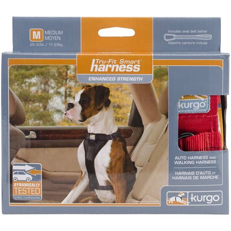 Kurgo Dog Harness Car Harness For Dogs Medium Redpet Safety Seat