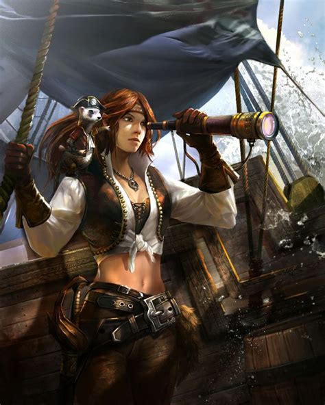 Goldseeker Pirate Art Pirate Woman Dnd Characters Fantasy Characters Female Characters