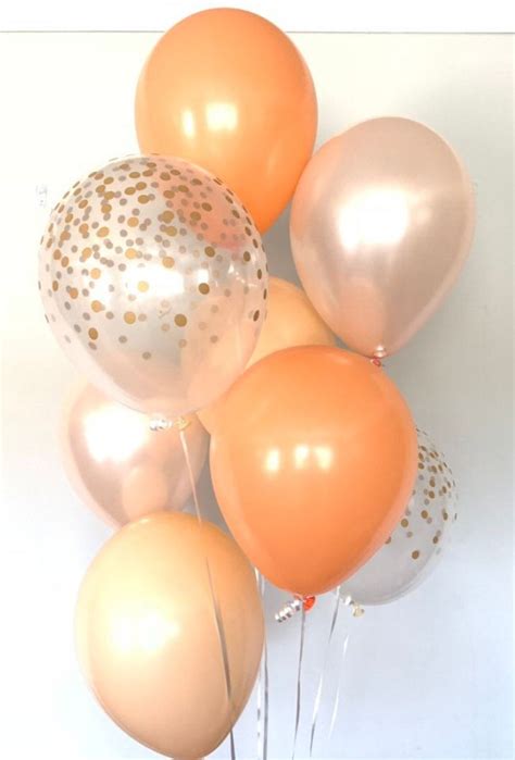 Orange Balloons Little Cutie Balloons Orange And Blush Etsy Orange