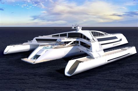 With Three Hulls Instead Of One This Gigantic Luxury Superyacht
