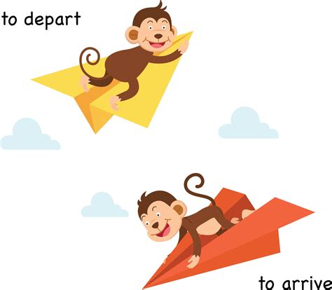 Opposite To Depart And To Arrive Vector Illustration 3240212 Vector Art