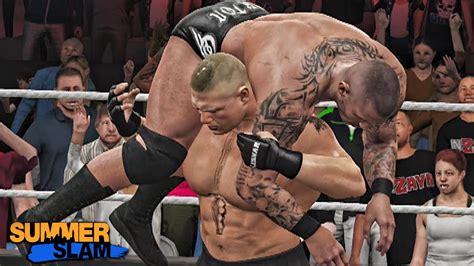 Wwe Summerslam 2016 Brock Lesnar Vs Randy Orton Wwe 2k16 Summerslam