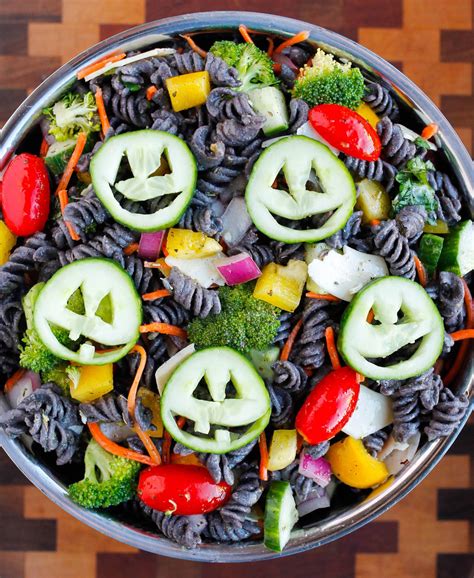 I also love that it can be made up to a day in advance, so if you are planning a summer get together you can check this off the list a day ahead. Healthy Halloween Pasta Salad - Smile Sandwich | Recipe ...