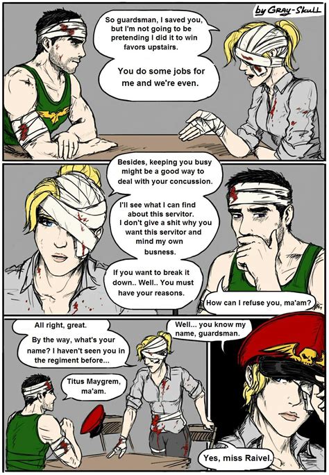 Warhammer 40000 First Meeting From Commissar Raivel Comics By Gray