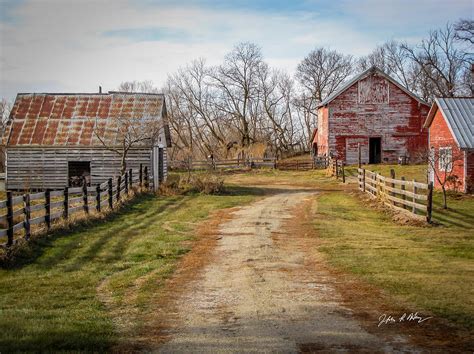 Old Red Barns Along Farmers Lane Photograph By Jeffrey Henry