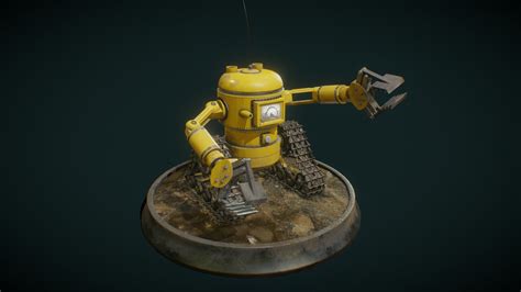 Assistant Robot In Dieselpunk Style 3d Model By Dmitry Rybakov D