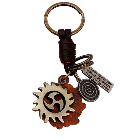 Fashion Vintage Bronze Edc Gear Keychain Bag Keyfobs Key Finder Charm