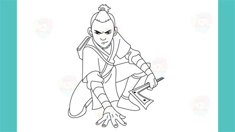 How To Draw Sokka From Avatar The Last Airbender Step By Step Drawing