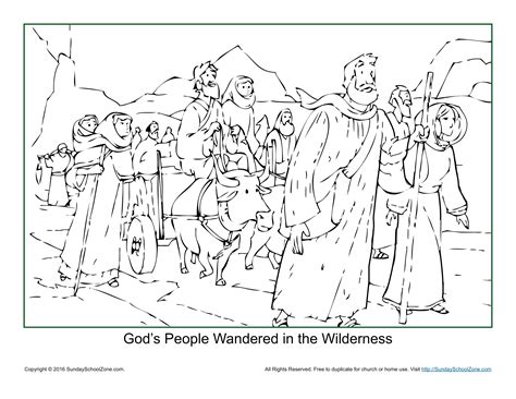 The children colored a mount sinai in the background and added a cotton cloud to the top… bible bible for kids stories for kids coloring pages childrens ministry lessons for kids kids bible object lessons bible class teaching. God's People Wandered in the Wilderness Coloring Page ...