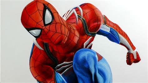 How to draw super heroes. Drawing Spiderman Homecoming (PS4 version) - 3D Art ...