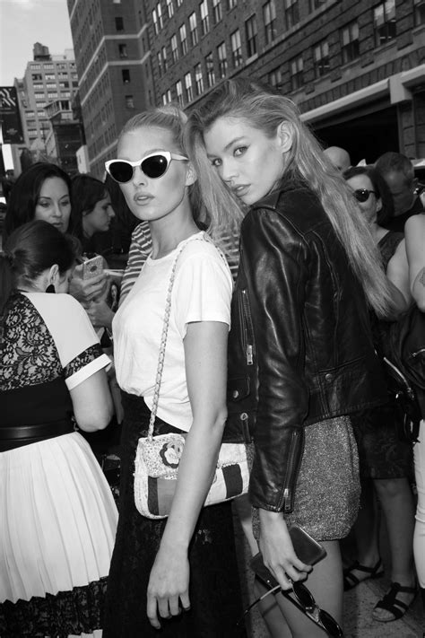 Elsa Hosk And Stella Maxwell During New York Fashion Week By Yeah Sunglasses