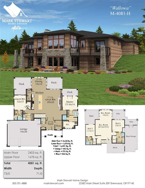 Wallowa Mountain Prairie House Plan By Mark Stewart Home Design