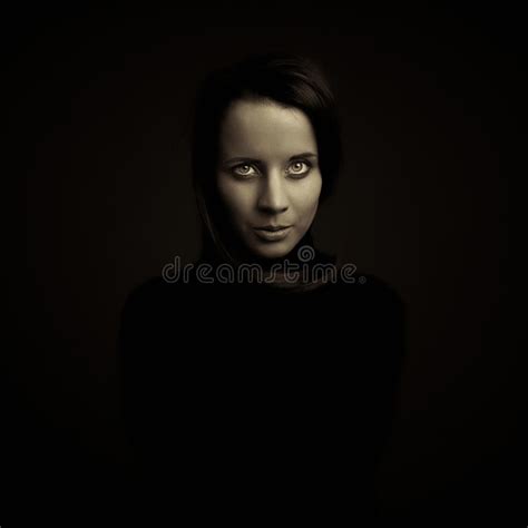 Emotion Expression Dark Girl Face Stock Photo Image Of Lady