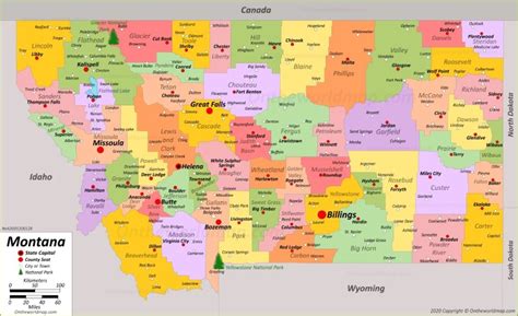 Montana State Map Usa Maps Of Montana Mt