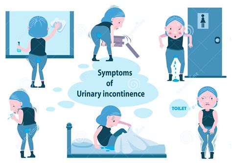 Urinary Incontinence Diseases Urine Discharge Old Woman Infographic Illustration Urinary