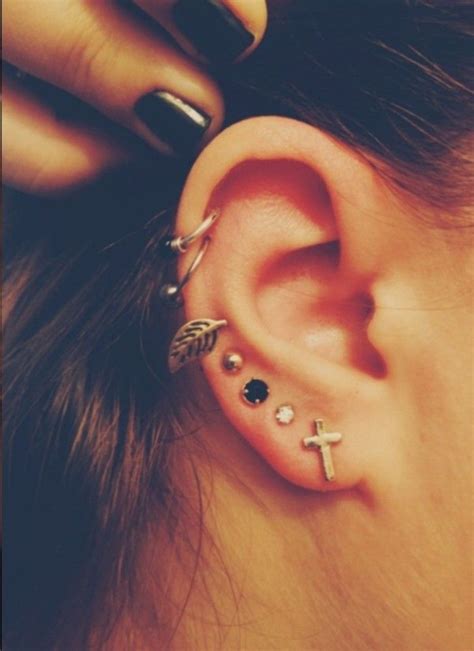 Thank you for checking out my piercing tutorial! Cool Multiple Ear Piercings | beauty ,DIY ,fashion | Pinterest | Piercings, Ear piercings and ...