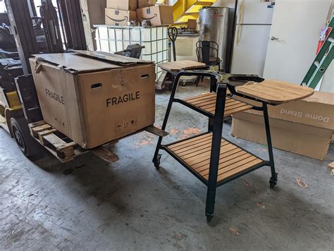 delivery, assembly, cure and first use.. FedEx truck had the thing on