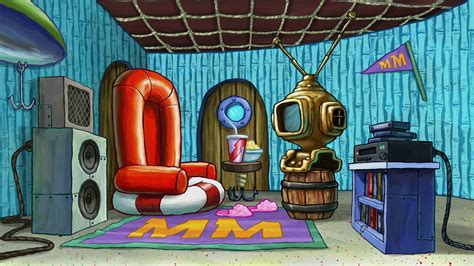 Spongebob squarepants lives in a pineapple under the sea, and his house is actually much bigger than it looks. SpongeBob's TV/gallery/Appointment TV | Encyclopedia ...