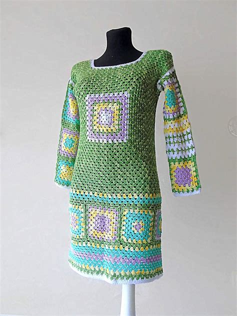 Crochet Granny Square Dress Free Pattern Ava Crochet