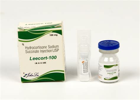 Johnlee Hydrocortisone Sodium Succinate 100 Mg Injections 1x100 Mg Vial Packaging Type Vials