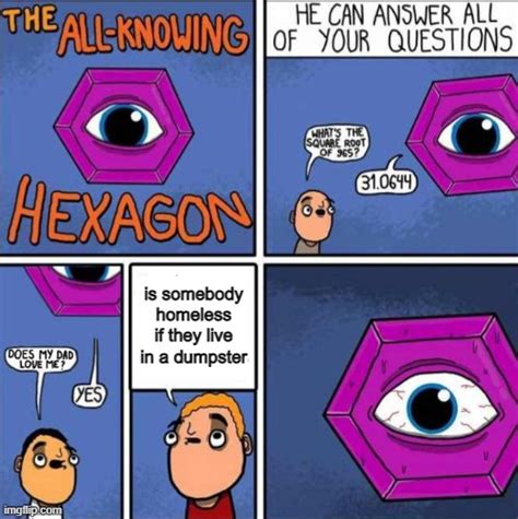 all knowing hexagon original imgflip