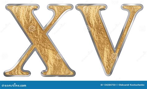 Roman Numeral Xv Quindecim 15 Fifteen Isolated On White Background