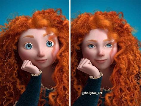female artist of the week giving disney princesses realistic facial proportions princesse