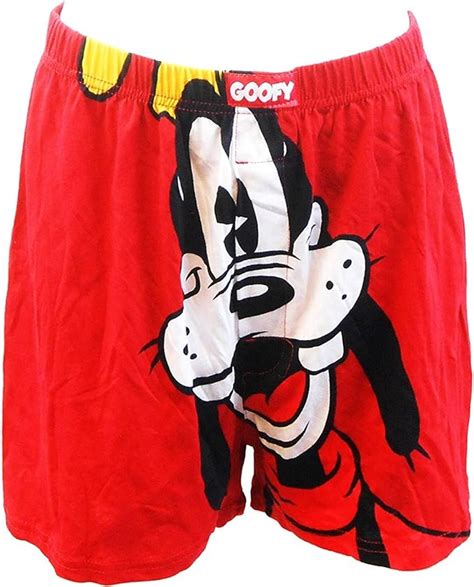 Disney Classic Goofy Mens Red Boxer Shorts Underwear Small 28 30
