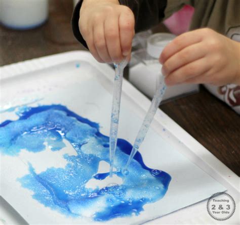 Salt And Watercolor Painting Teaching 2 And 3 Year Olds Ocean Crafts