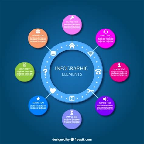 Free Vector Circles Infographic Template