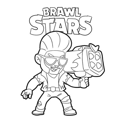 Printable brawl stars (brock) pdf coloring pages. Ausmalbilder Brawl Stars. 65 besten Bilder zum Ausmalen