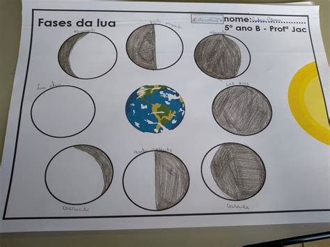 Atividade Fases Da Lua 4 Ano