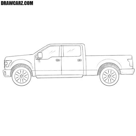 How To Draw A Old Ford Truck Step By Step At Drawing
