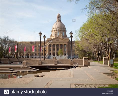 A Spring View Of The Alberta Legislature Building And Alberta
