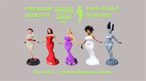 16th Scale Booty Babe Art Doll Statues By Spencer Davis By Spencer