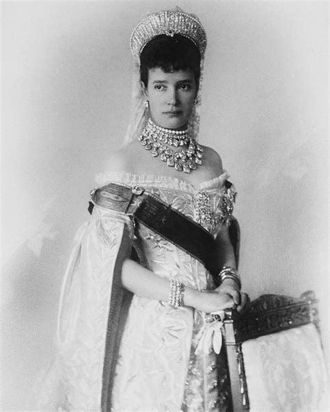 Dowager Empress Maria Feodorovna Of Russia Wearing Imperial Court Dress