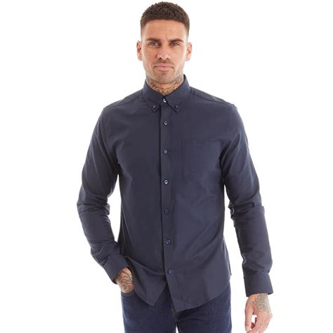 Buy Ben Sherman Mens Long Sleeve Oxford Shirt Dark Navy