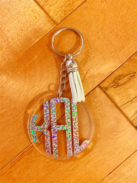 Monogram Keychain With Tassel