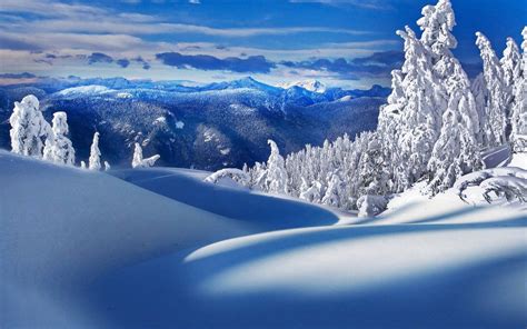Download White Mountains Winter Scenery Wallpaper