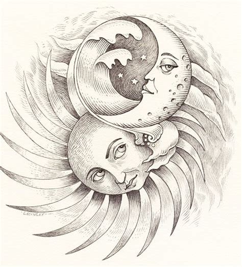 Laurie A Conley Moon Drawing Sun And Moon Drawings Sun Art