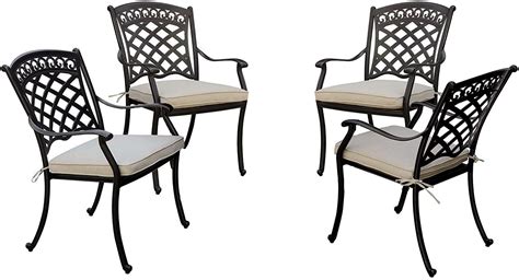 Black Aluminum Patio Table Set 5 Charissa Cm Ot2125 Rt 5pc Furniture Of