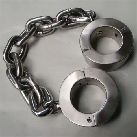 Super Weight Thick Stainless Steel Chain Leg Irons Shackles Sex Games