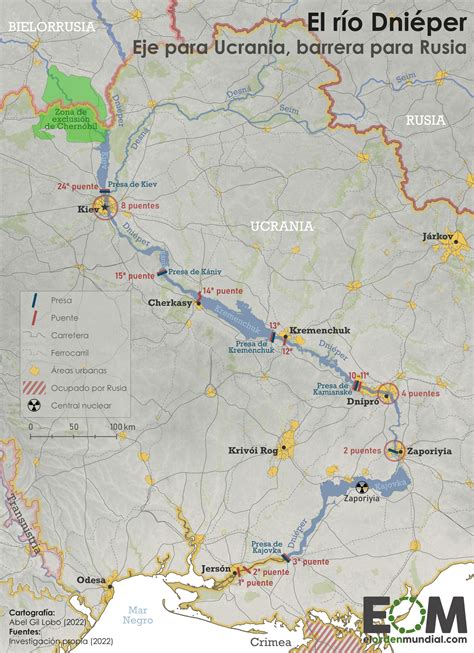 El Mapa Del Dniéper El Río Que Vertebra Ucrania Mapas De El Orden