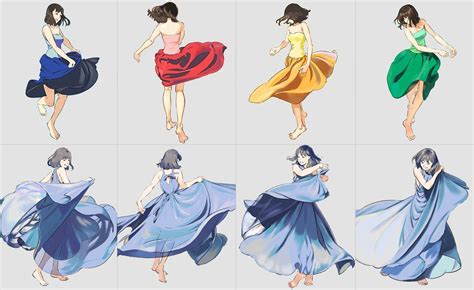Movement Pose Gown Skirt Dress Drawing Drawing Clothes Art Reference